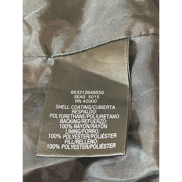 Joe Boxer Black Faux Leather Moto Biker Classic 3x Jacket Tie Waist - Picture 10 of 11